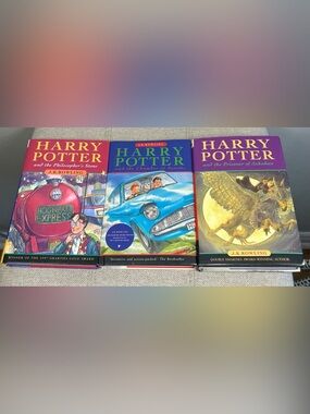 Harry Potter Hardcover Books 1-3 First Three The Philosopher’s Stone Etc EUC